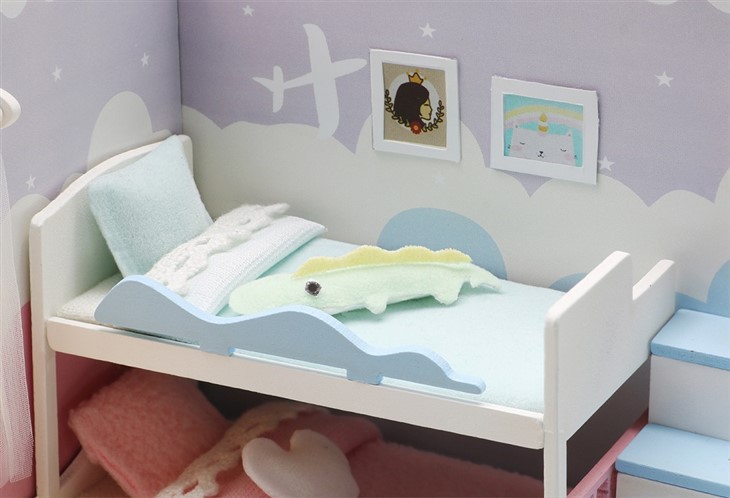 Hongda Miniature Puzzles Diy Miniaturas Decoracion Doll House For Girls Model Toy