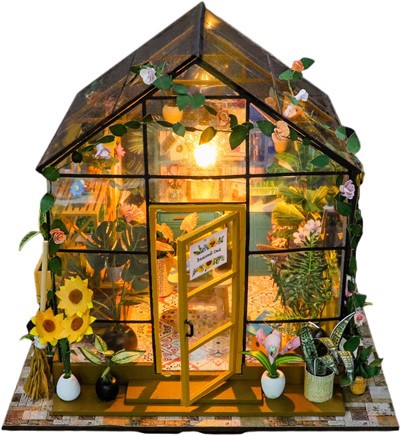 PC2306 خانه عروسک چوبی DIY